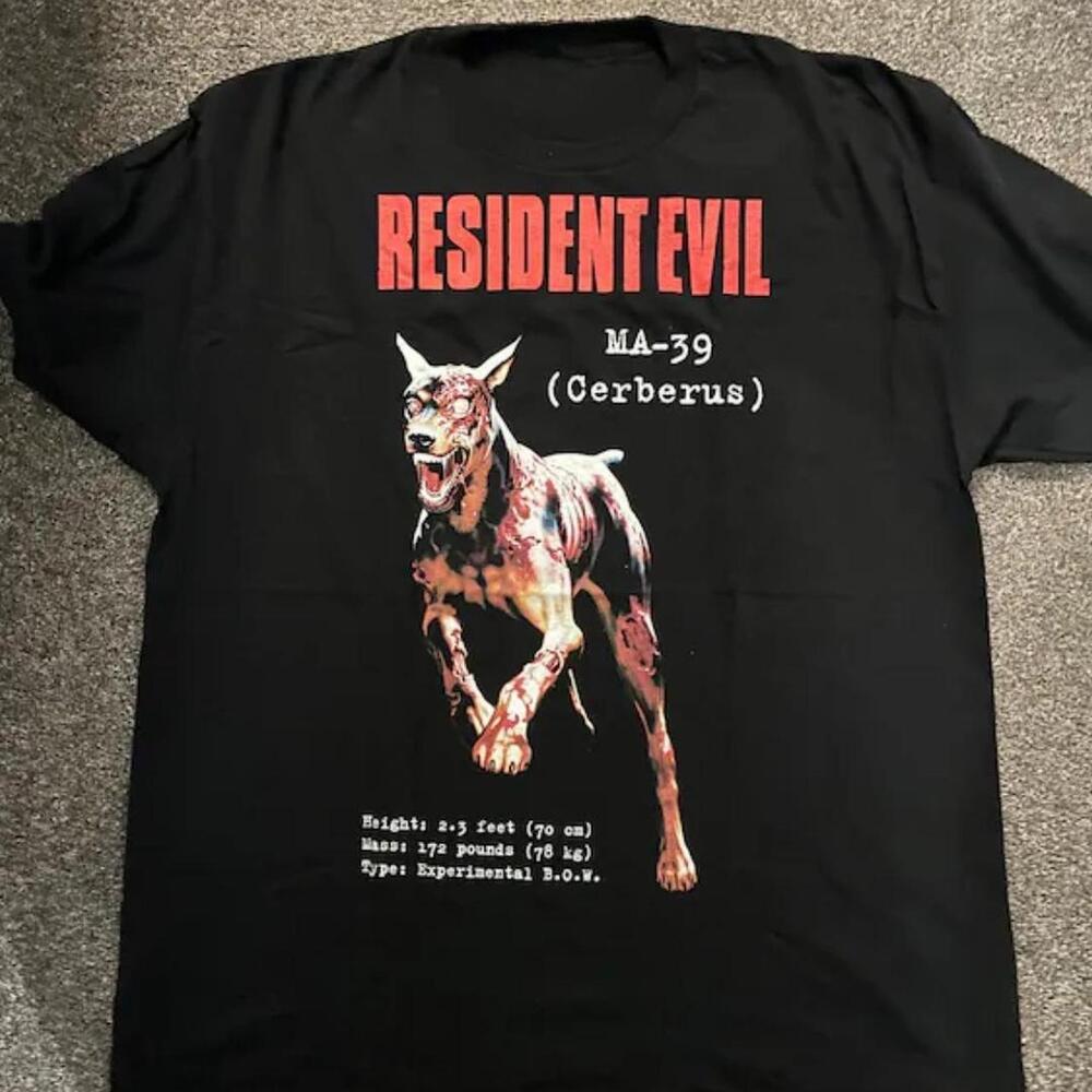 Black Resident Evil Ma39 Cerberus T Shirt